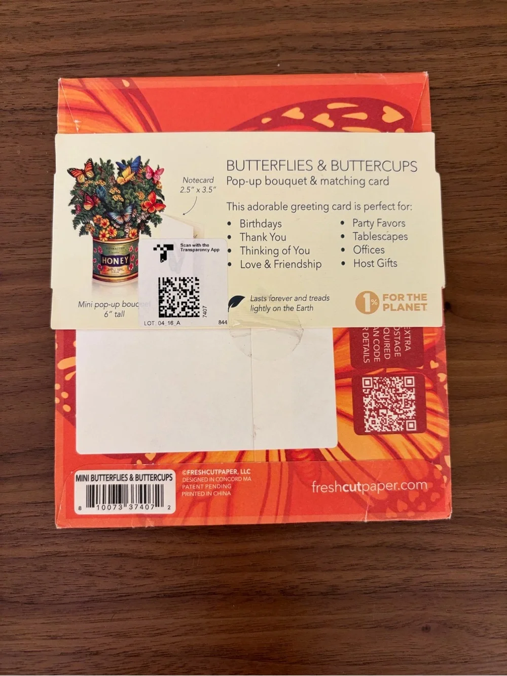 FreshCut Paper Mini Butterflies & Buttercups Pop-Up Card